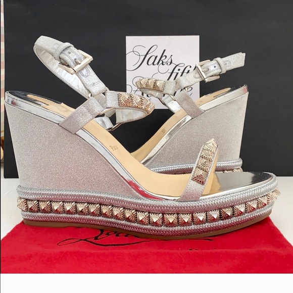 NEW CHRISTIAN Louboutin Pira Ryad 110 Wedge Sandal - Picture 3 of 10